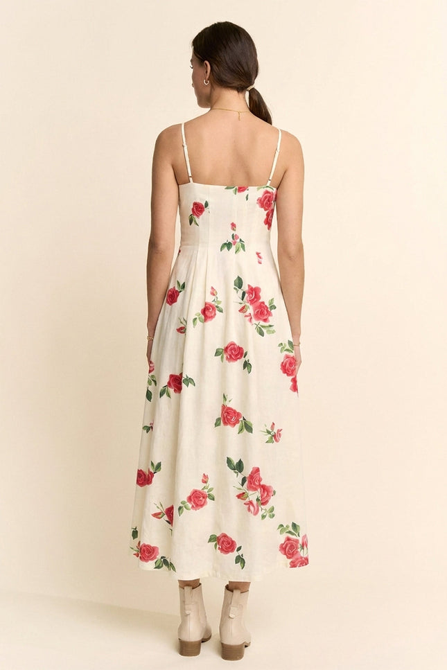 Rosenda Dress — Cream back