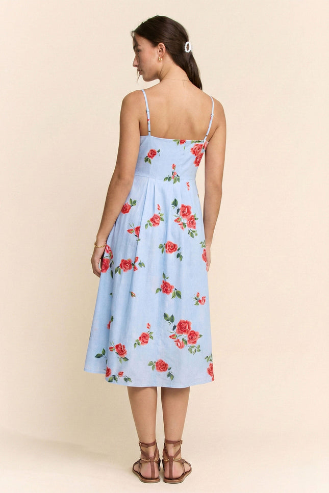 Rosenda Dress — Lt Blue back
