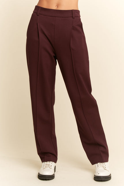 Vienne Pants — Burgundy front