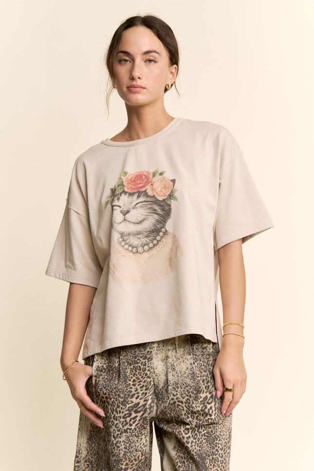 Miette Tee — Heather Grey front