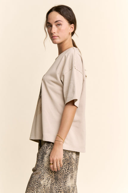 Miette Tee — Heather Grey side