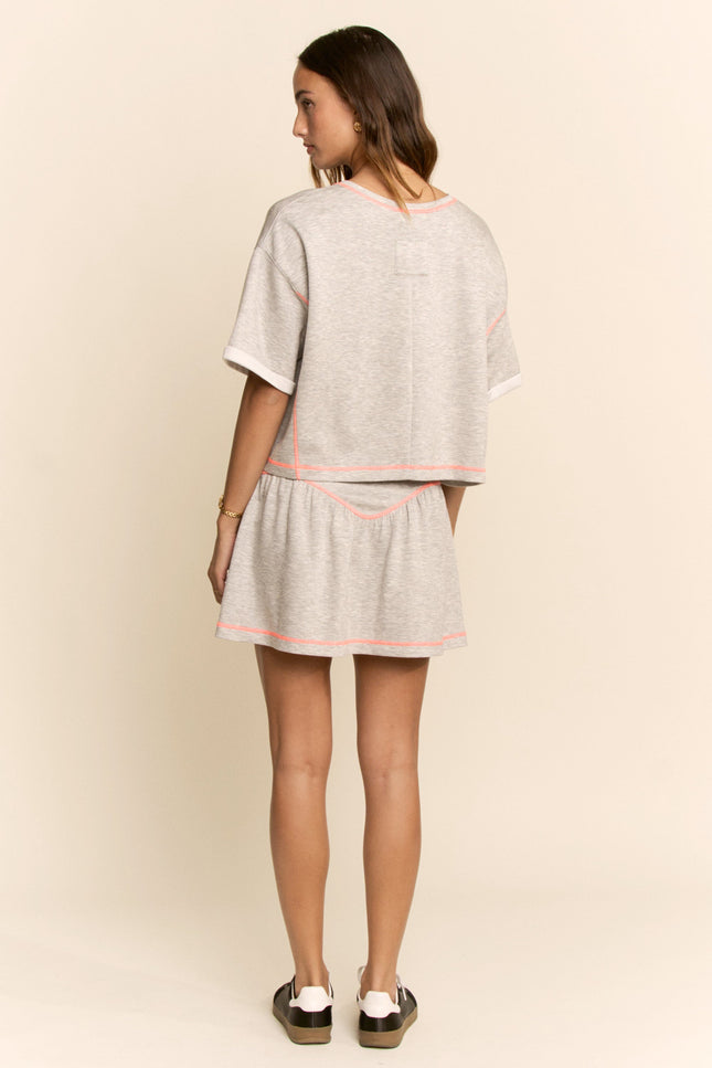 Skort Set — Heather Grey back