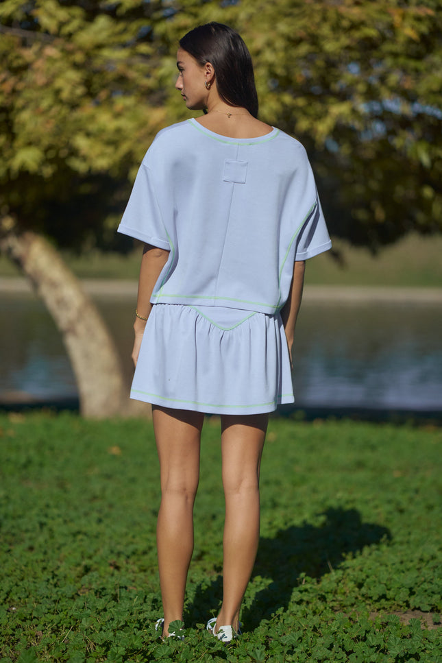 Skort Set — Light Blue back