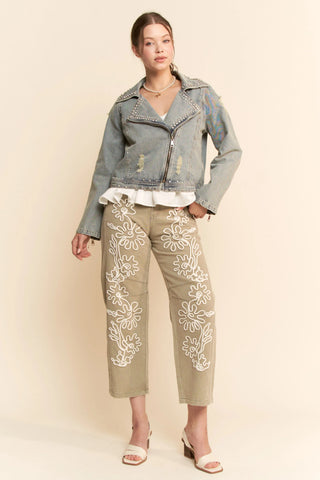 Voltura Jacket – Studded Moto Denim Jacket