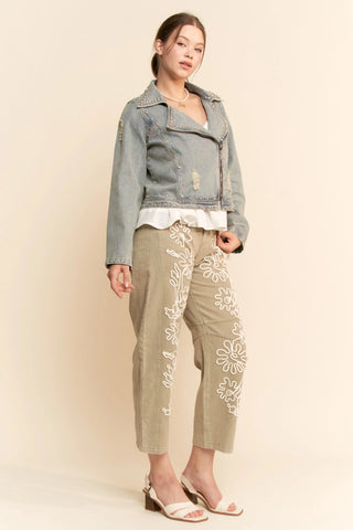 Voltura Jacket – Studded Moto Denim Jacket