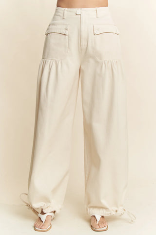 Sundrive Pants – Utility Pleat Wide-Leg Denim