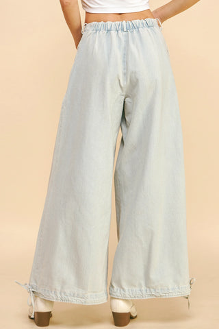 Sundrive Pants – Utility Pleat Wide-Leg Denim