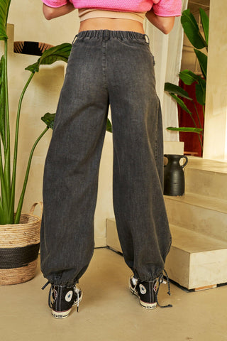 Sundrive Pants – Utility Pleat Wide-Leg Denim
