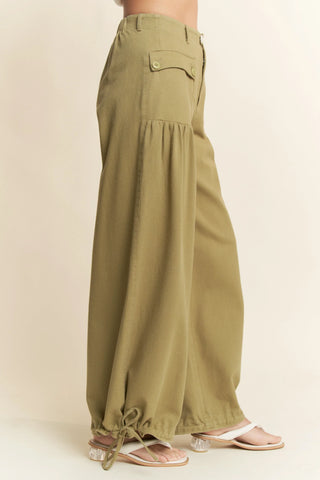 Sundrive Pants – Utility Pleat Wide-Leg Denim