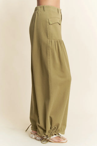 Sundrive Pants – Utility Pleat Wide-Leg Denim