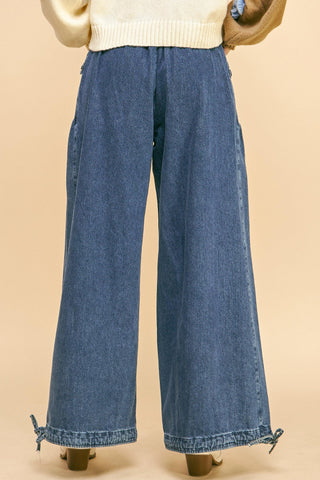 Sundrive Pants – Utility Pleat Wide-Leg Denim