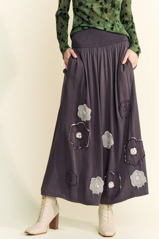 Moonflower Stitch Pants – Textured Wide-Leg Pants