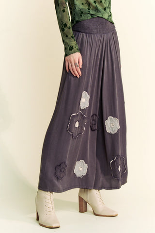 Moonflower Stitch Pants – Textured Wide-Leg Pants