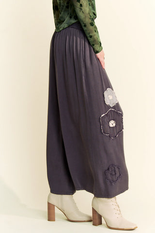 Moonflower Stitch Pants – Textured Wide-Leg Pants