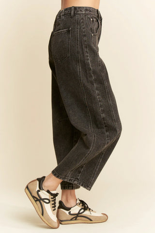 Duskline Jeans – Washed Black Wide-Leg Denim