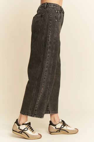 Duskline Jeans – Washed Black Wide-Leg Denim