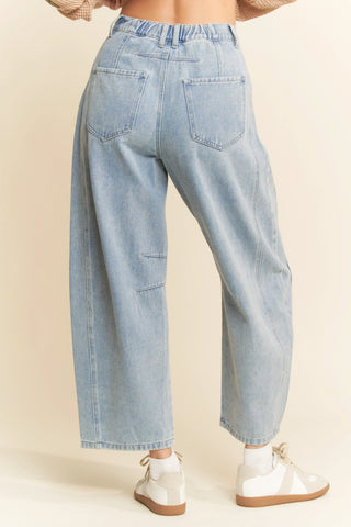 Duskline Jeans – Washed Black Wide-Leg Denim