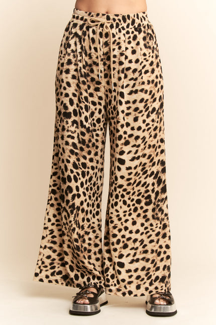 Marceau Pants — Leopard/taupe front