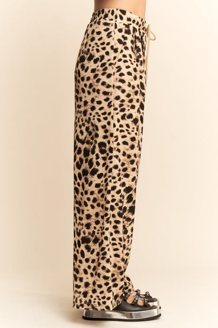 Marceau Pants — Leopard/taupe side