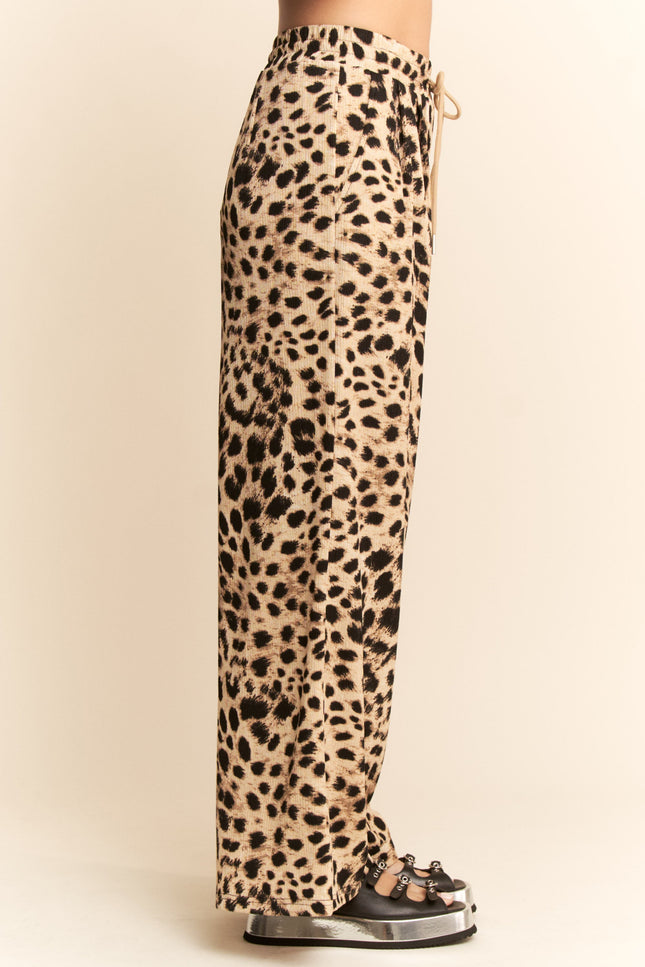 Marceau Pants — Leopard/taupe side