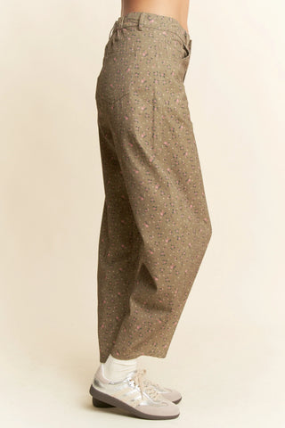 Wildbloom Pants – Bubble Wide-Leg Floral Denim
