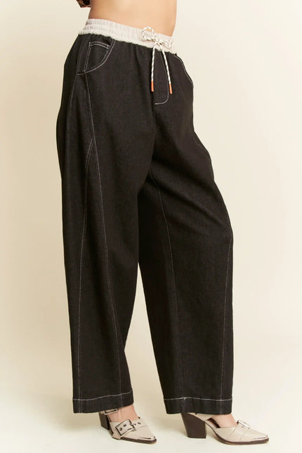 Gridwalk Pants – Contrast Stitch Denim Pants