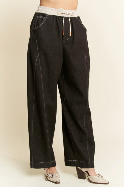 Gridwalk Pants – Contrast Stitch Denim Pants