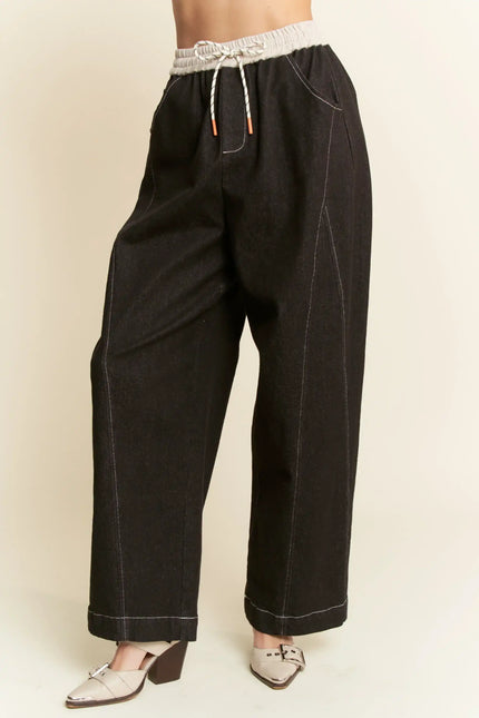 Gridwalk Pants – Contrast Stitch Denim Pants