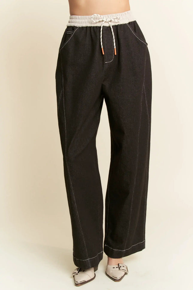 Gridwalk Pants – Contrast Stitch Denim Pants