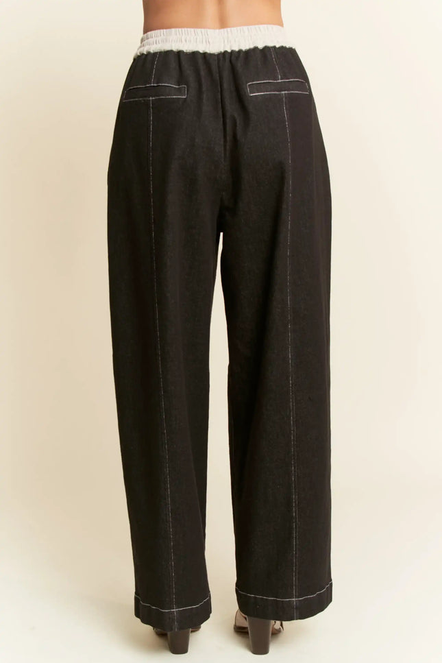 Gridwalk Pants – Contrast Stitch Denim Pants