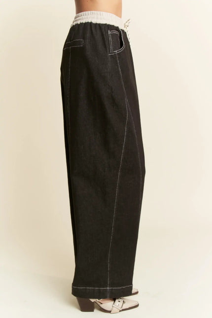 Gridwalk Pants – Contrast Stitch Denim Pants