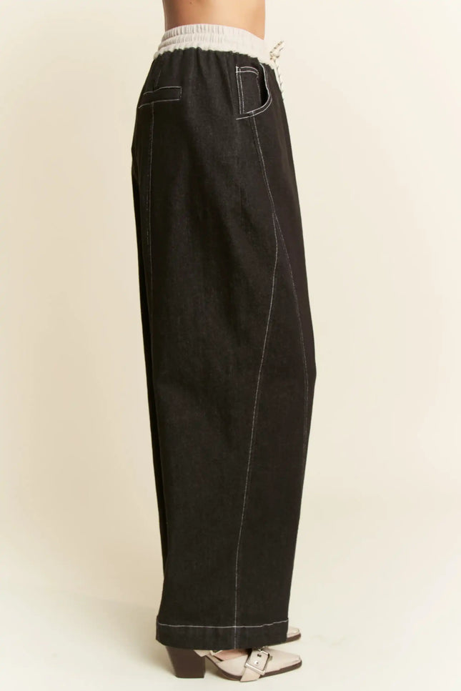 Gridwalk Pants – Contrast Stitch Denim Pants