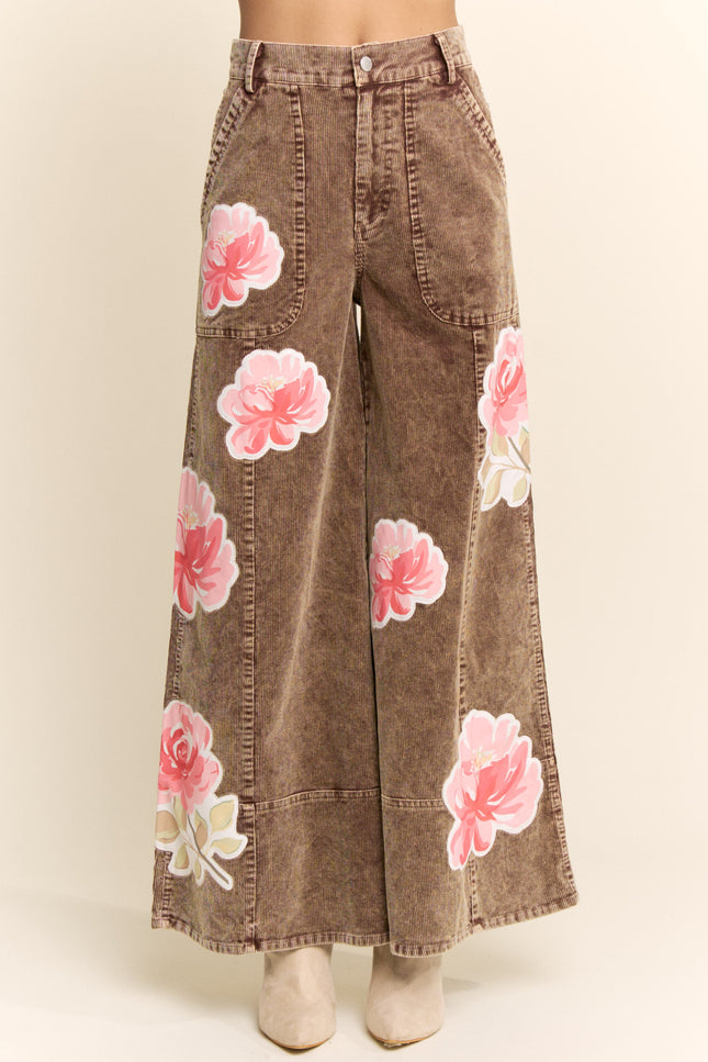 Roselle Jeans — Washed Brown front