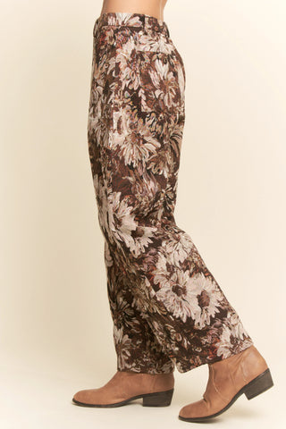 Tapestry Bloom Pants – Vintage Floral Barrel Trouser