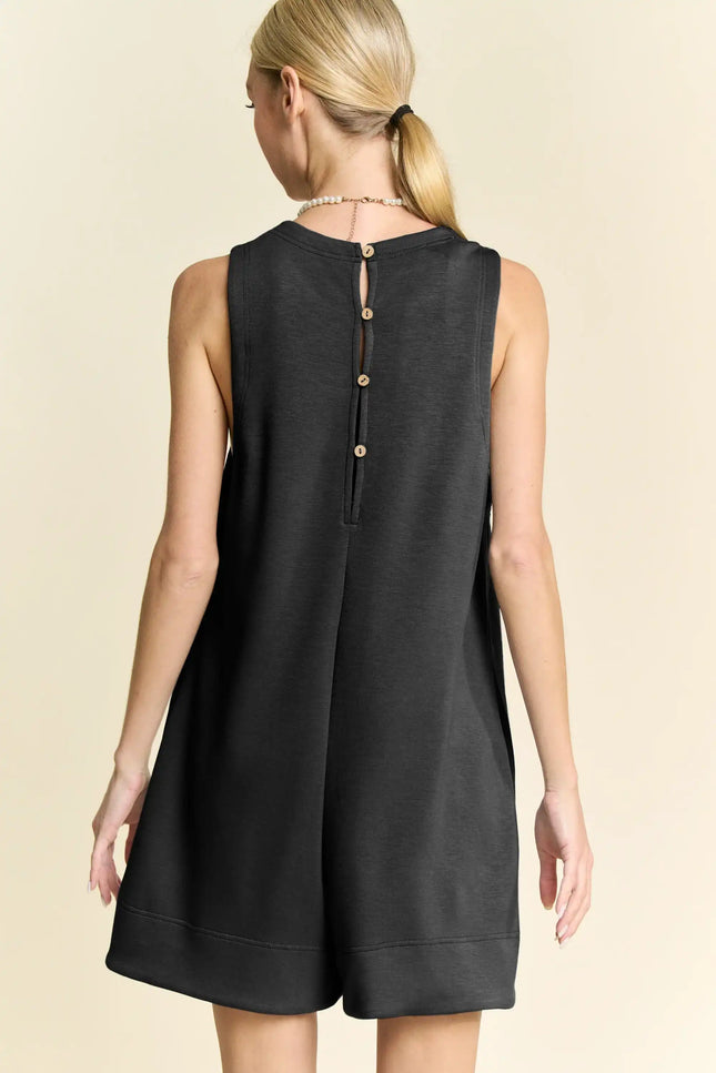 Sleeveless Jumper Mini Dress – Relaxed Fit Pocket Tunic