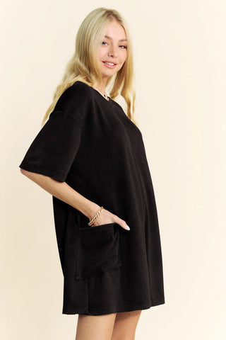 Oversized T-Shirt Romper – Relaxed Fit Pocket One Piece