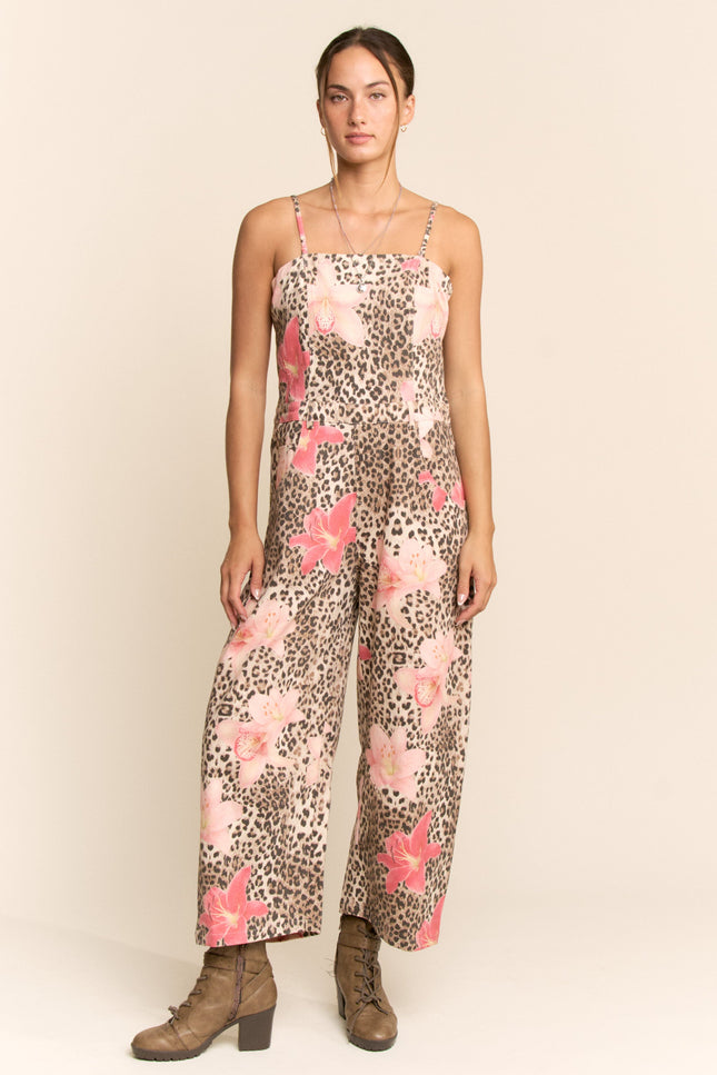 Vionelle Jumpsuit — Leopard Floral front