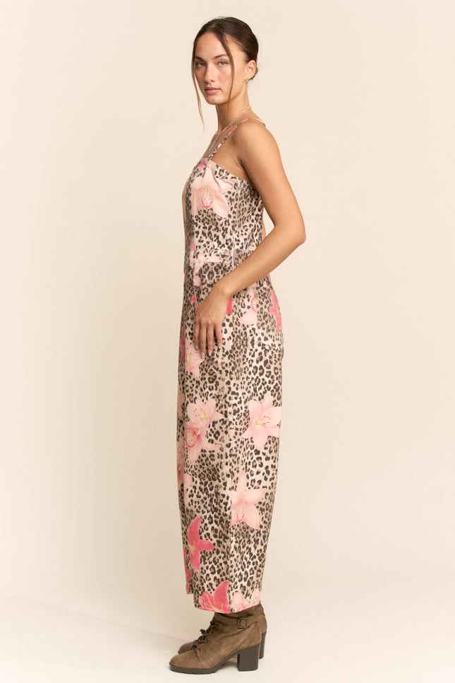Vionelle Jumpsuit — Leopard Floral side