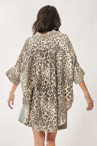 Pardus Shirt - Oversized Leopard Button-Down Shirt