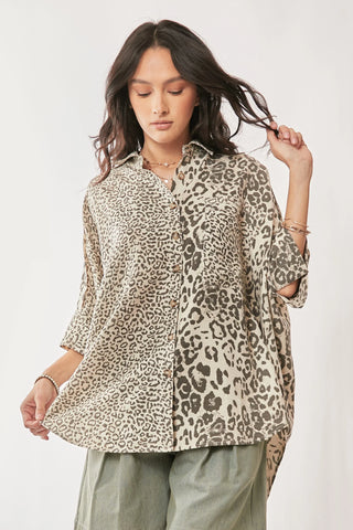 Pardus Shirt - Oversized Leopard Button-Down Shirt