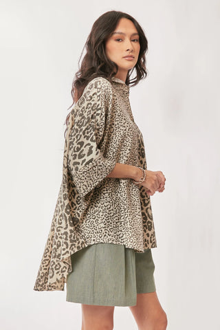 Pardus Shirt - Oversized Leopard Button-Down Shirt