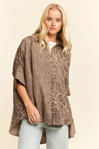Pardus Shirt - Oversized Leopard Button-Down Shirt