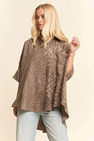 Pardus Shirt - Oversized Leopard Button-Down Shirt