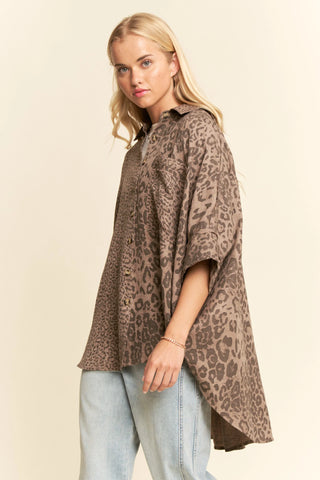 Pardus Shirt - Oversized Leopard Button-Down Shirt