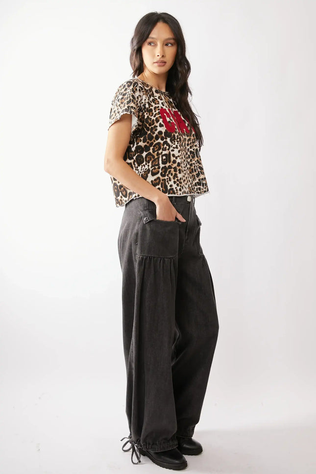 Leopard CIao Chenille Patch Tee