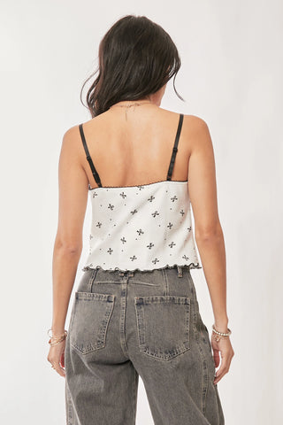 Mini Bow Embroidered Cami Top