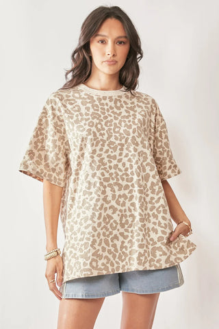 Moon Safari Tee – Oversized Leopard Tee