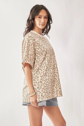 Moon Safari Tee – Oversized Leopard Tee