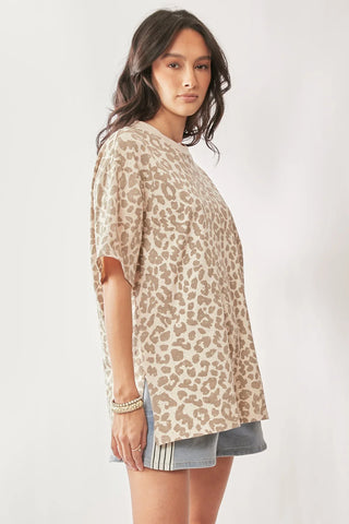 Moon Safari Tee – Oversized Leopard Tee