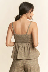 Floral Peplum Cami Top